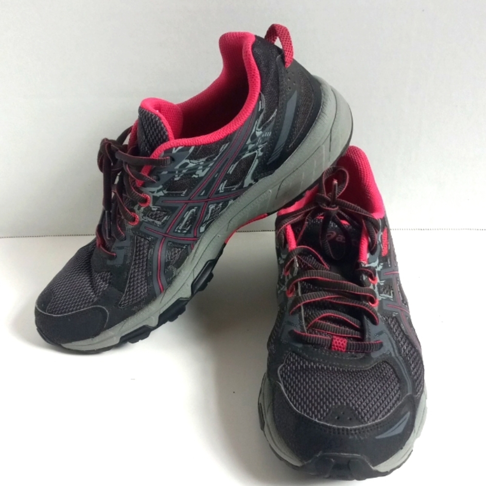 ASICS PINK BLACK SNEAKERS SIZE 10
